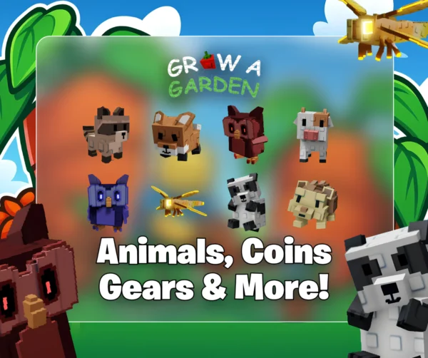 Grow A Garden Roblox Animals, Coins & Gears